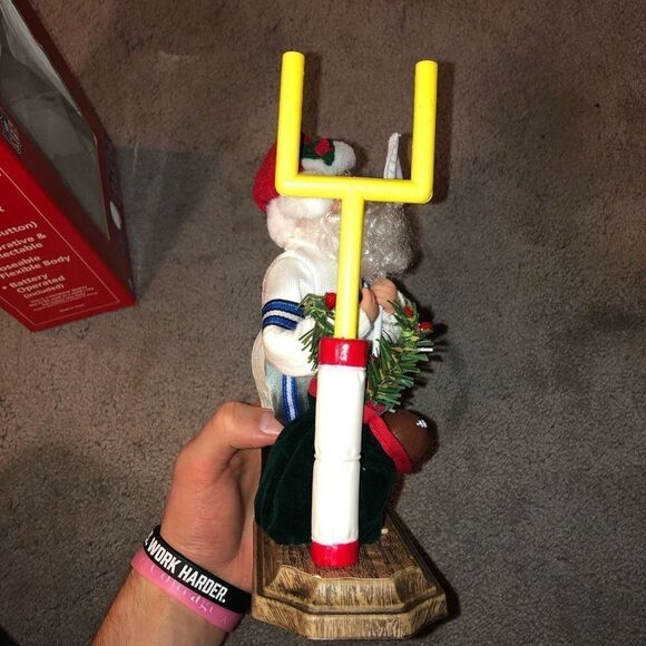 HOLIDAY CREATIONS NFL DALLAS COWBOYS MUSICAL SANTA W/ BOX VINTAGE 1999 - Picture 5 of 11